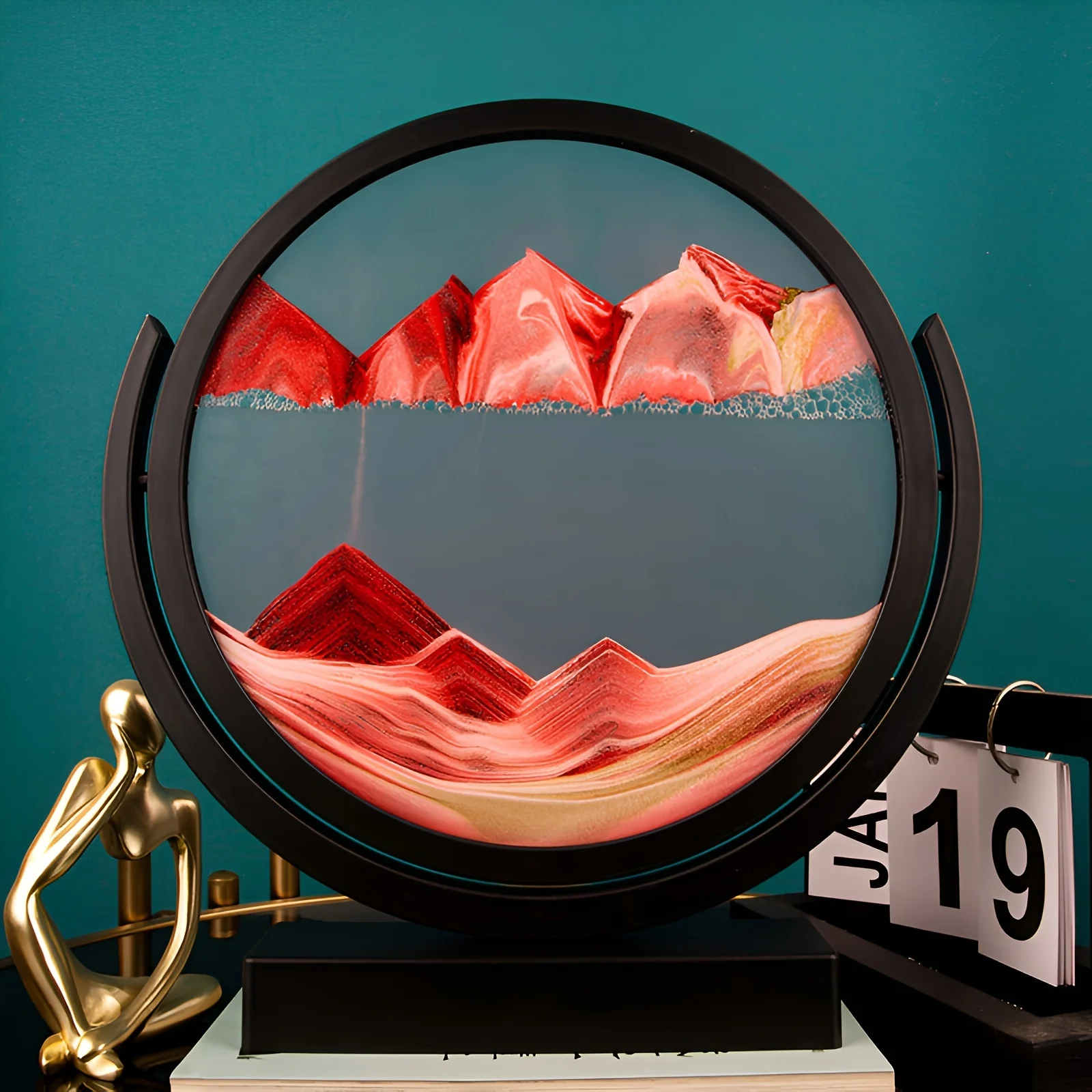 Home Office Design Ideas - 1pc 8-Inch 3D Glass Sand Timer