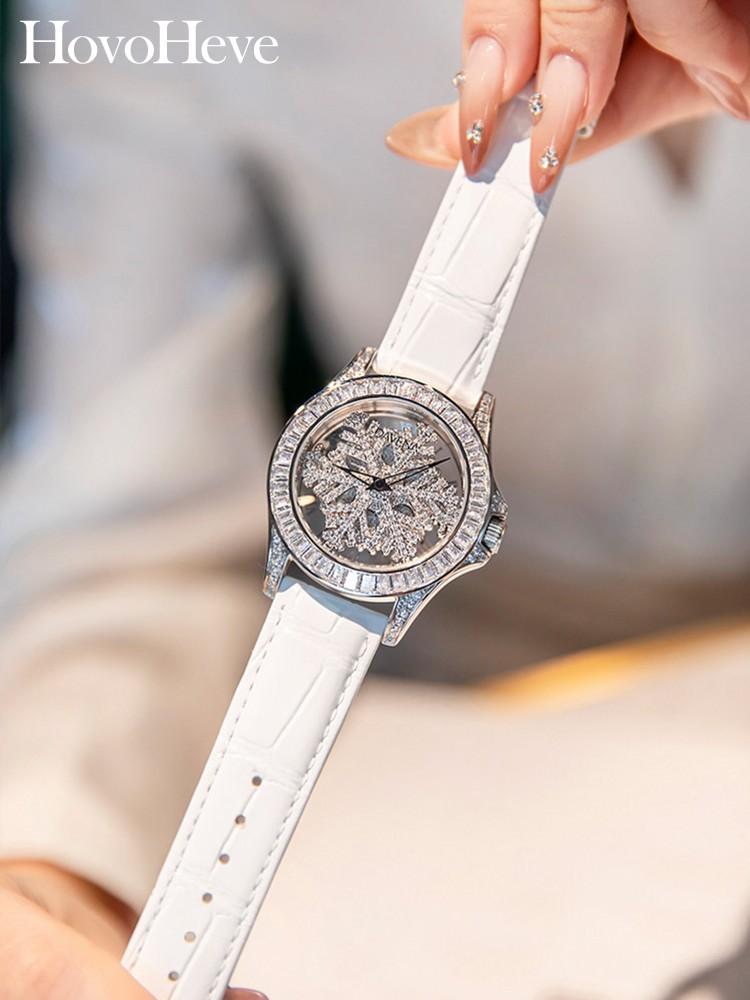 Home Office Design Ideas - Italian Designer Diamonds Snow Quartz Watch
