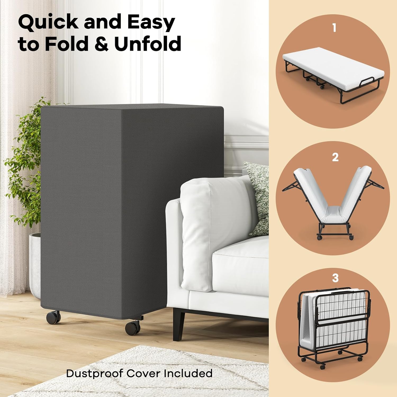 75 Inches Folding Bed With Mat - Home Office Guest Room review and price