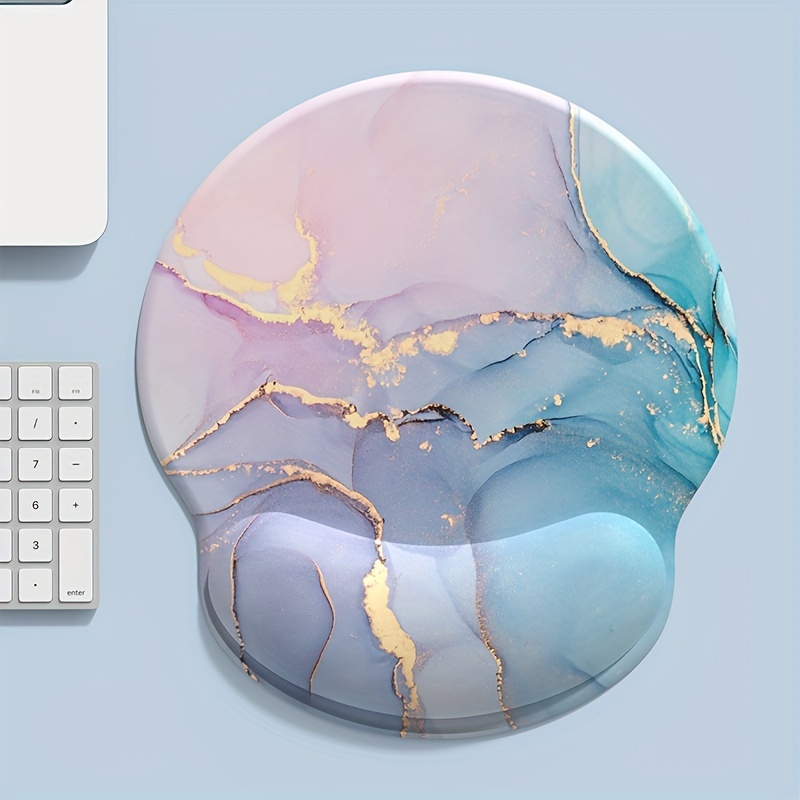 Powder Blue Gradient Marble Te - Wrist Rest Pad review and price