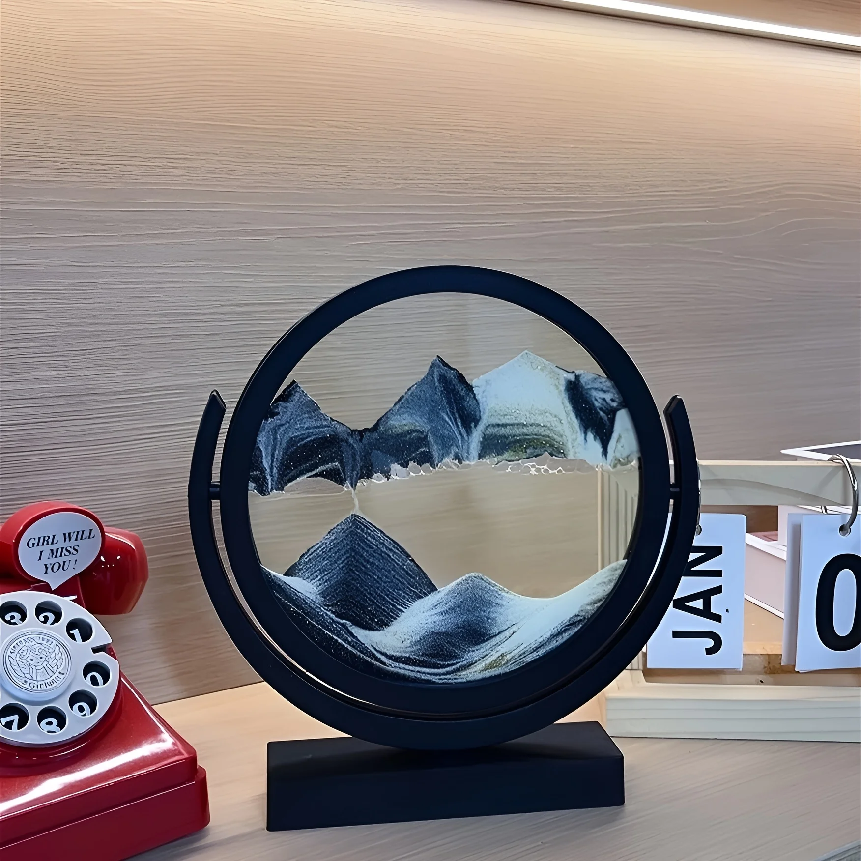 1pc 8-Inch 3D Glass Sand Timer - Home Office Design Ideas review and price