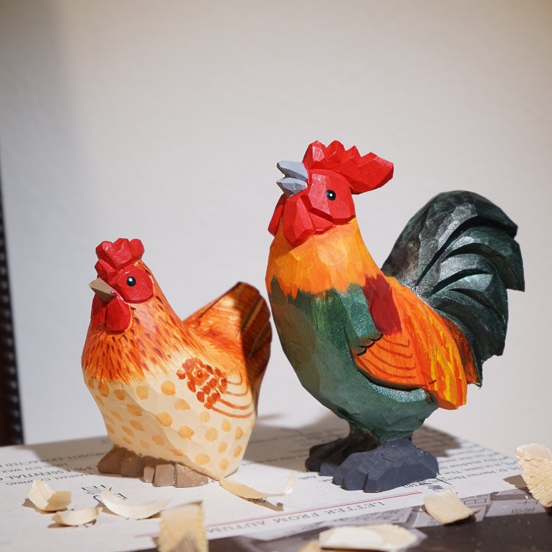 Farmyard Rooster and Hen Handm - Home Office Freelancer review and price