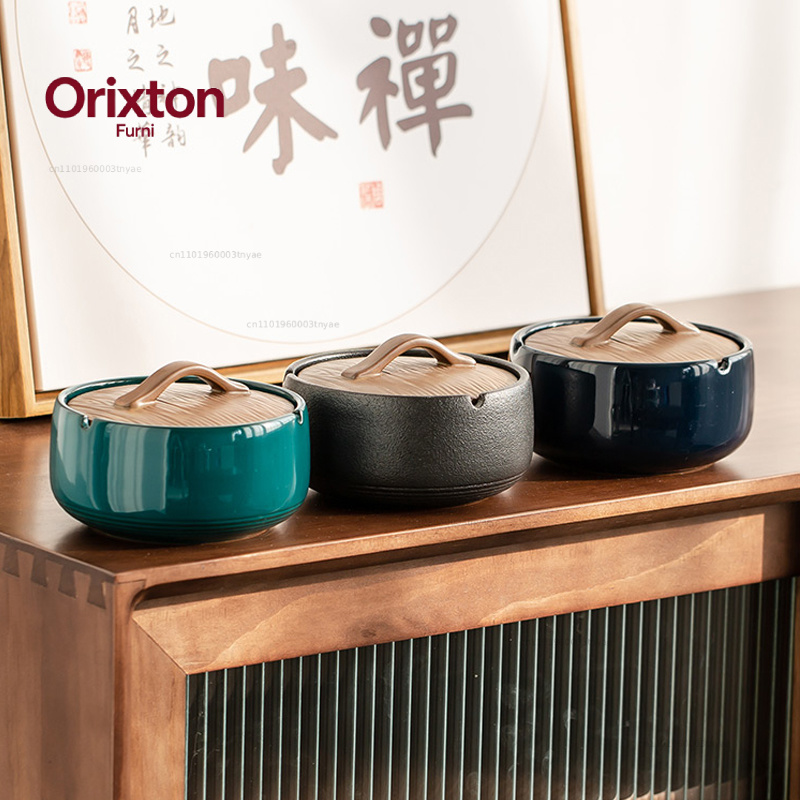 Simple Ceramic Ashtray with Li - Home Office Trend review and price