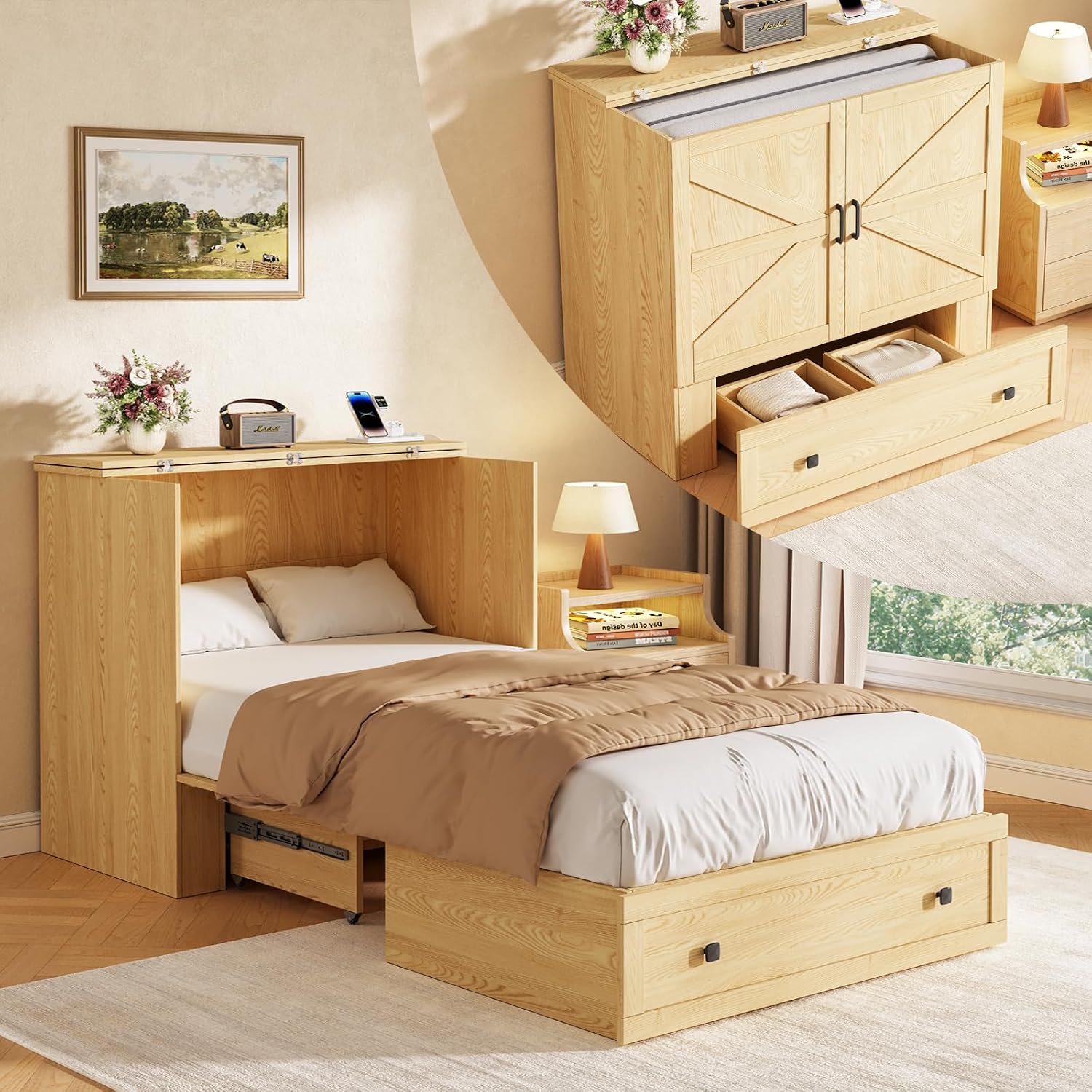 Space Saving Murphy Bed Chest  - Home Office Guest Room review and price