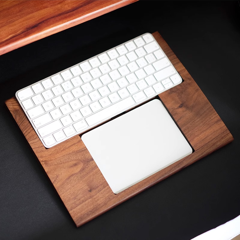 2 in 1 Walnut Solid Wooden Tra - Wrist Rest Pad review and price