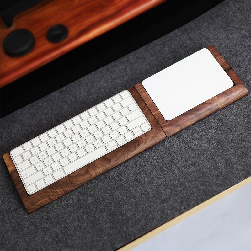 2 in 1 Walnut Solid Wooden Tra - Wrist Rest Pad review and price