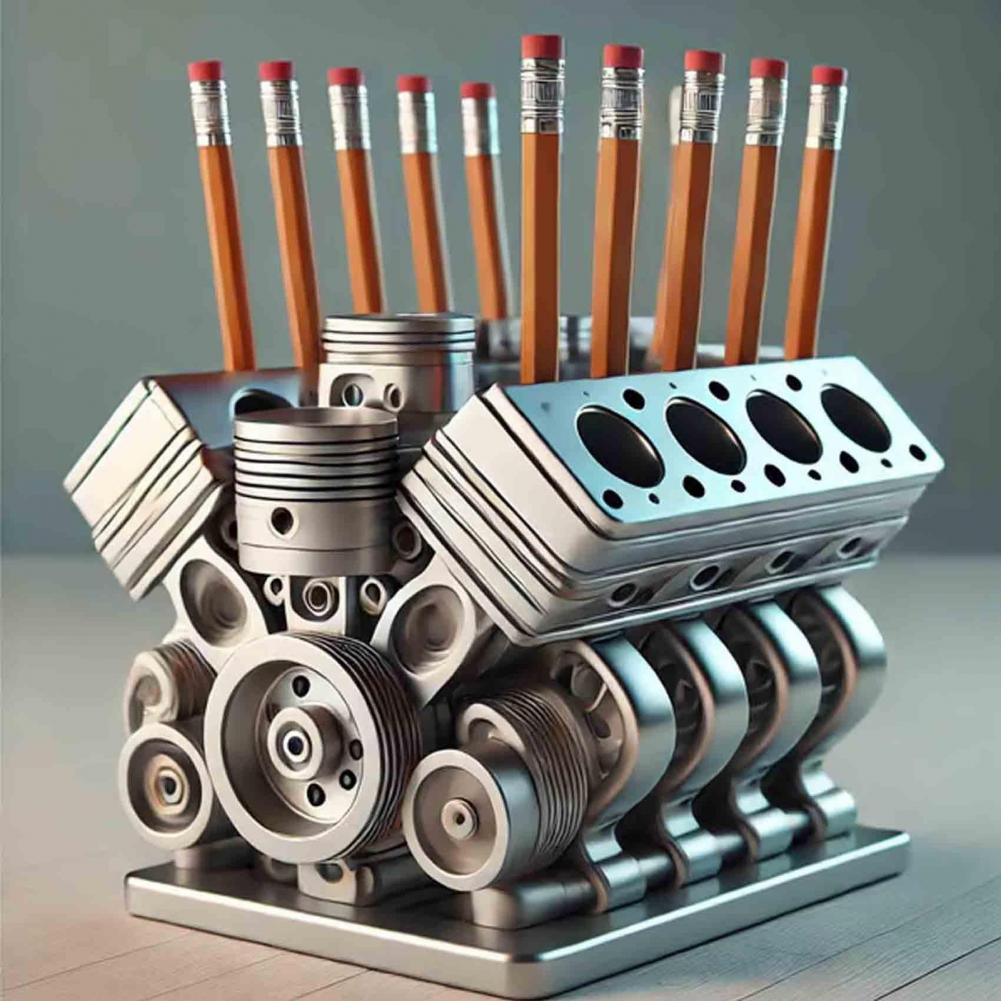 Pen Holder Resin V8 Car Engine - Home Office Freelancer review and price