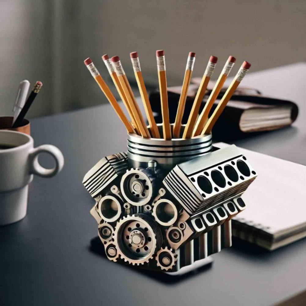 Pen Holder Resin V8 Car Engine - Home Office Freelancer review and price