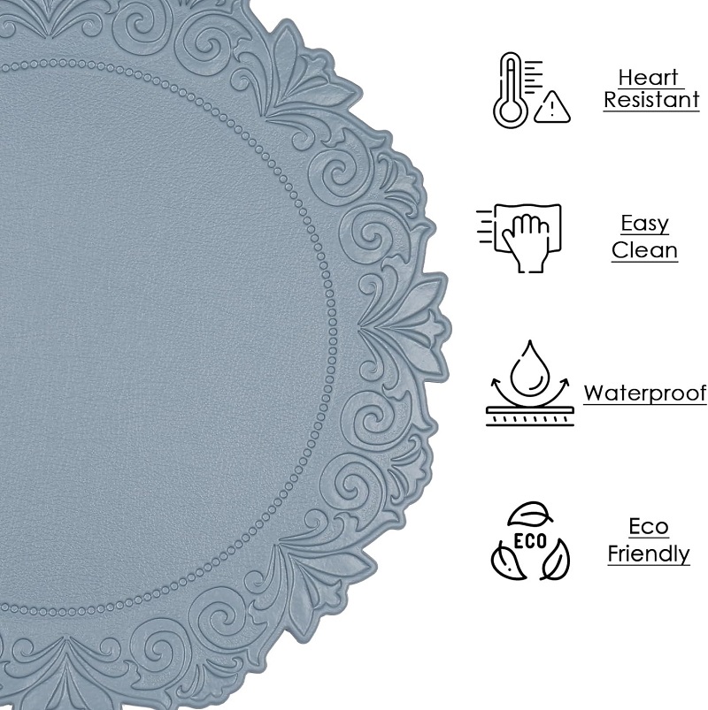 1/6/10PCS Round Kitchen Table  - Desk Mat Leather review and price