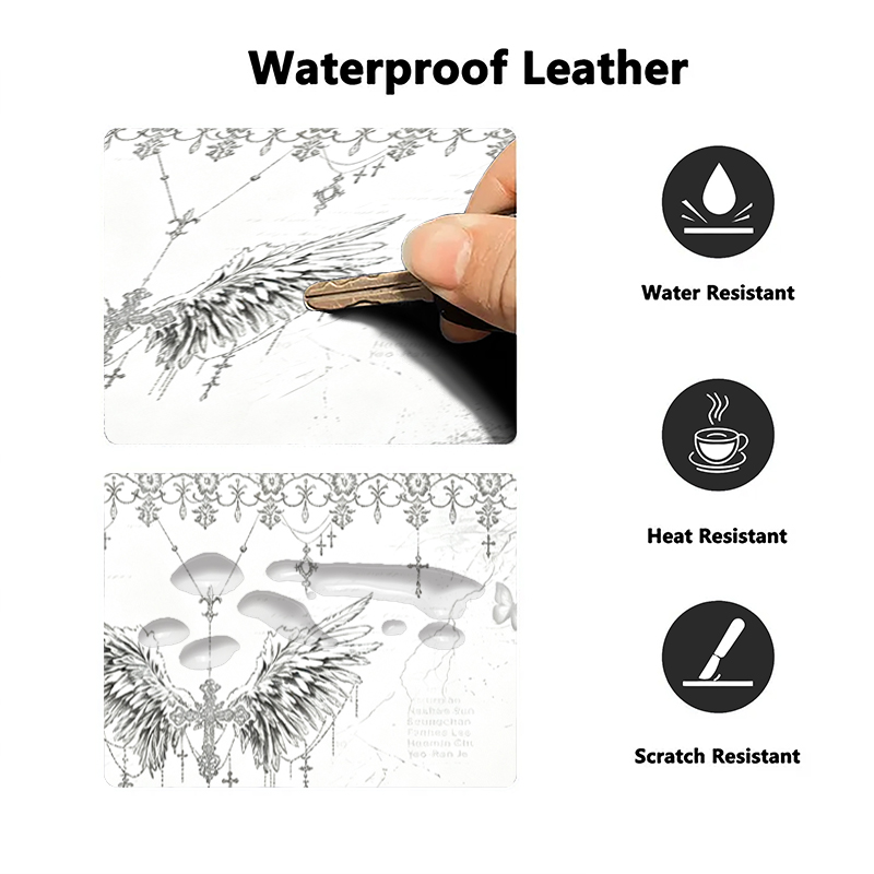 Leather Mousepad Black White A - Desk Mat Leather review and price