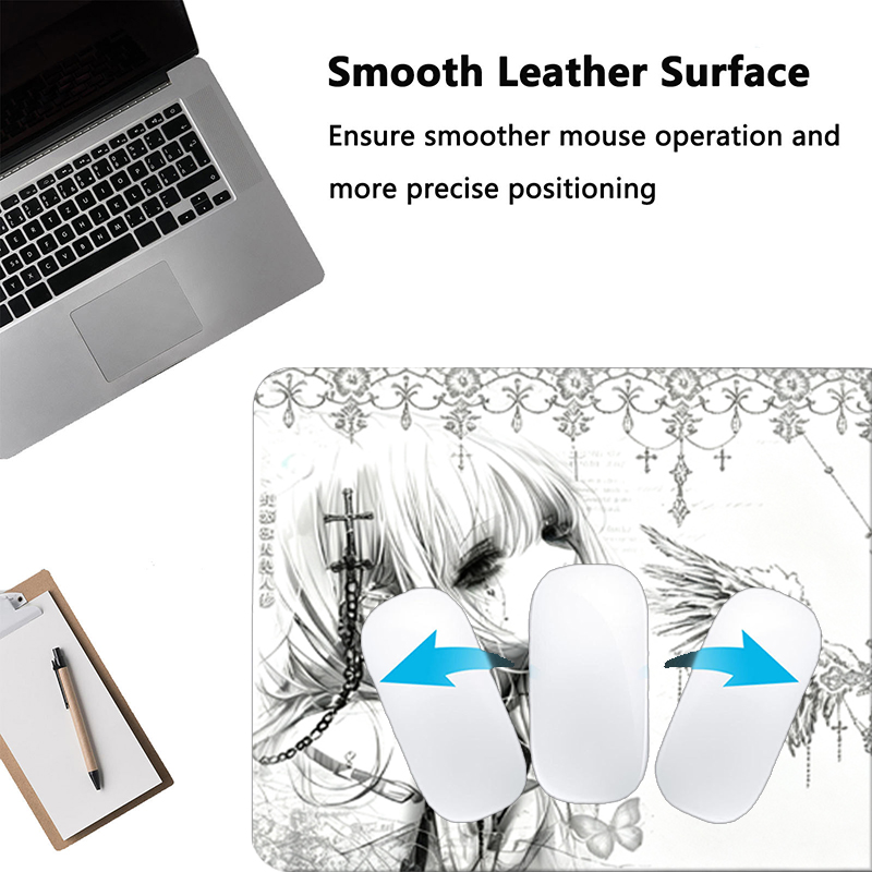 Leather Mousepad Black White A - Desk Mat Leather review and price